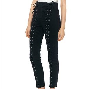 A.L.C. Kingsley High-Rise Lace-Up Cropped Pants